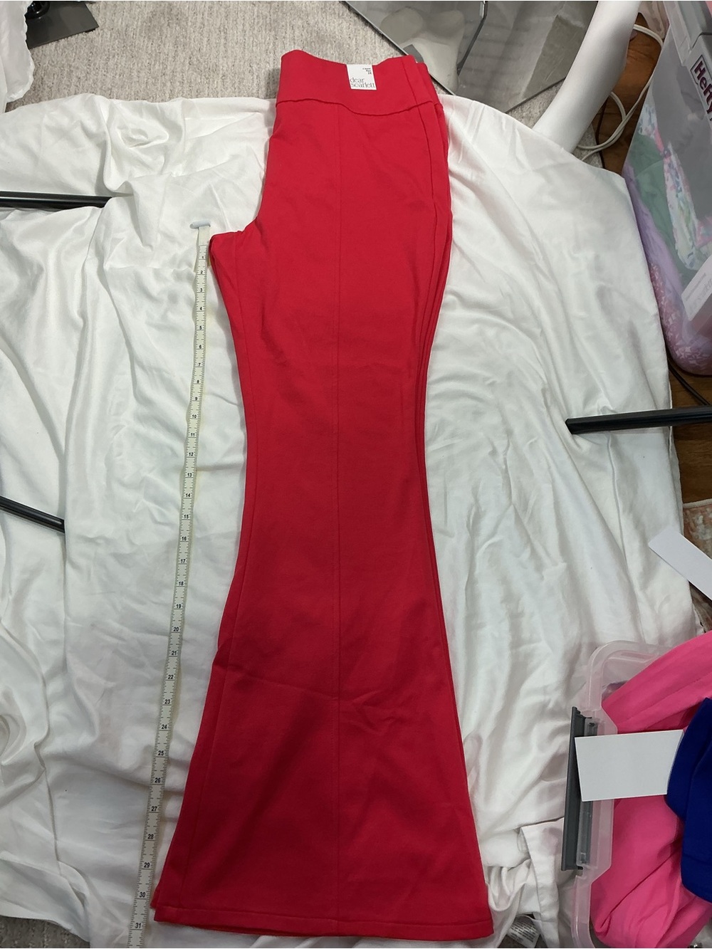 Dear Scarlett Flared Pants - Coral Red - Picture 9 of 12